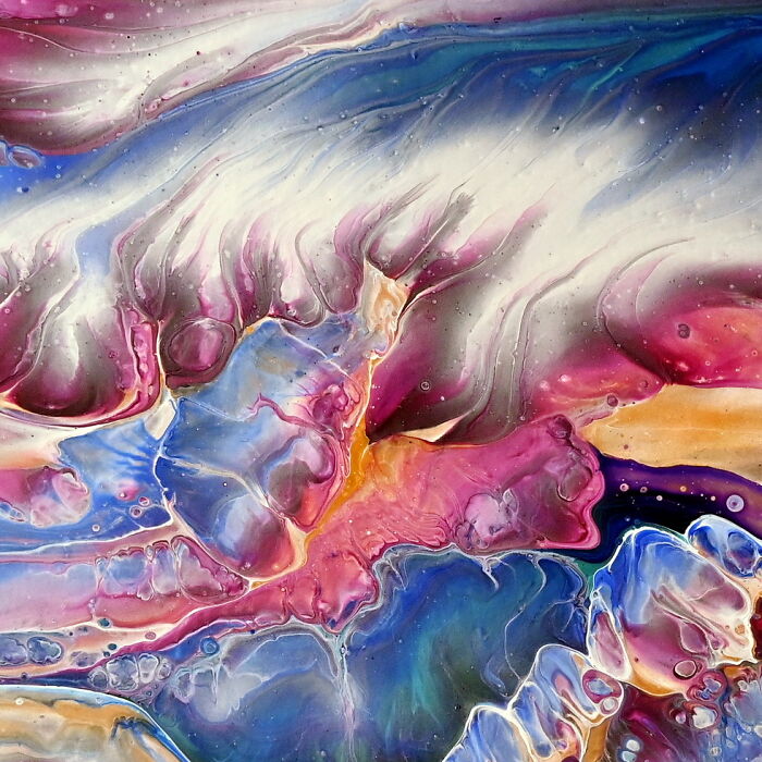 Cotton Candy Clouds: Beginners Acrylic Pouring Technique With Pva Glue And Acrylics