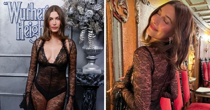 “Wearing Lingerie”: Hailey Bieber’s Outfit For ‘Wuthering Heights’ Premiere Sparks Backlash