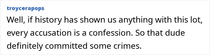 Comment from user troycerapops discussing accusations and crimes related to a MAGA influencer detained by ICE.