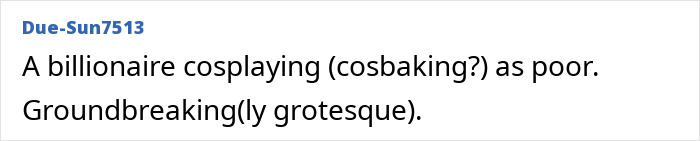User comment criticizing a billionaire's behavior, linked to Taylor Swift's gift to Selena Gomez backlash context.