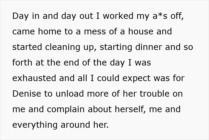 Text excerpt showing a man&rsquo;s perspective on working hard and his wife&rsquo;s complaints, related to second chances in marriage.