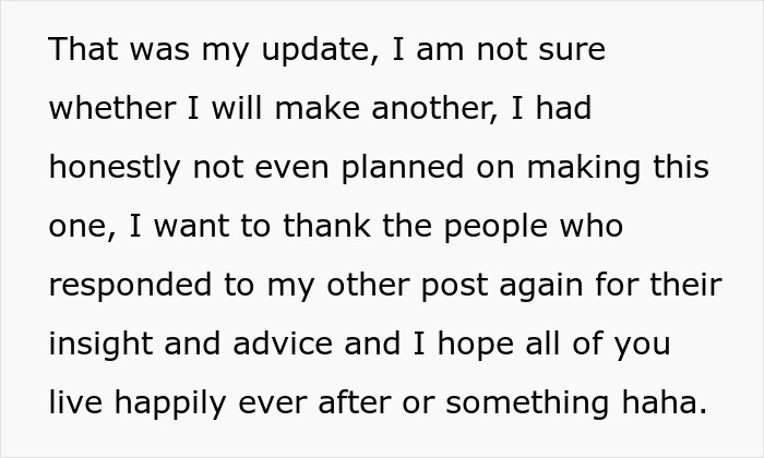 Text update from a man giving his wife a second chance after she left and begged to be taken back, sharing his thoughts.