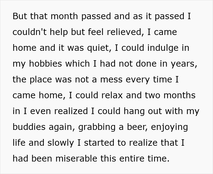 Text excerpt reflecting a man&rsquo;s perspective after giving wife a second chance and dealing with mixed feelings.