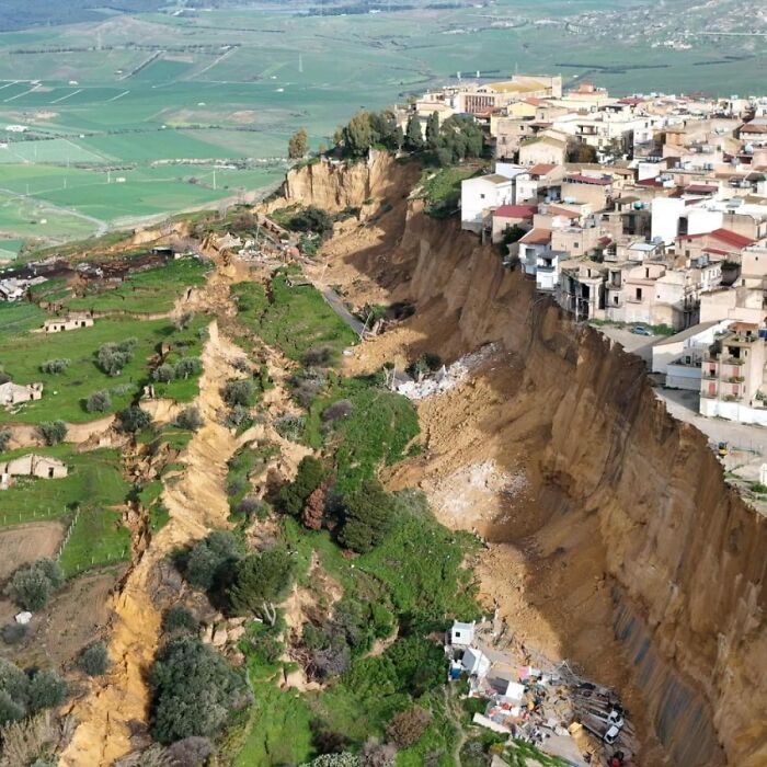 Massive landslide consuming hillside homes in a horrifying dystopian nightmare landscape from around the world.