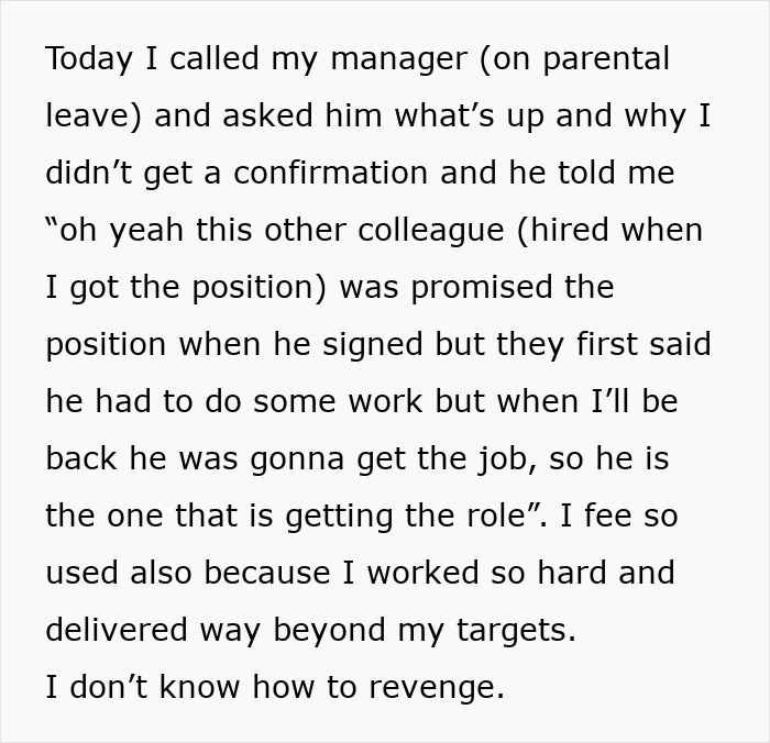 Woman Vents To The Internet About How Her Manager Got Her To Work More With A Fake Promotion Promise Woman Vents To The Internet About How Her Manager Got Her To Work More With A Fake Promotion Promise