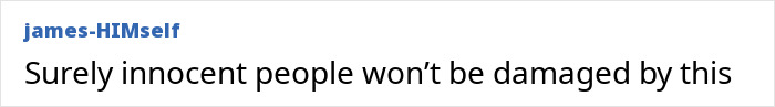 Screenshot of an online comment saying Surely innocent people won&rsquo;t be damaged by this related to a man detained in a kidnapping case.