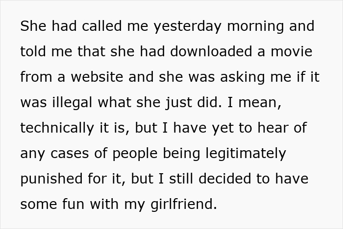 Text about a gullible lady taking boyfriend&rsquo;s prank seriously, disappearing after fearing the FBI is following her.