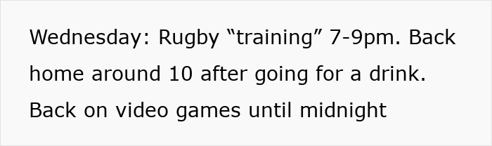 Man schedules fourth hobby before breakfast while partner watches and counts minutes until noticed.