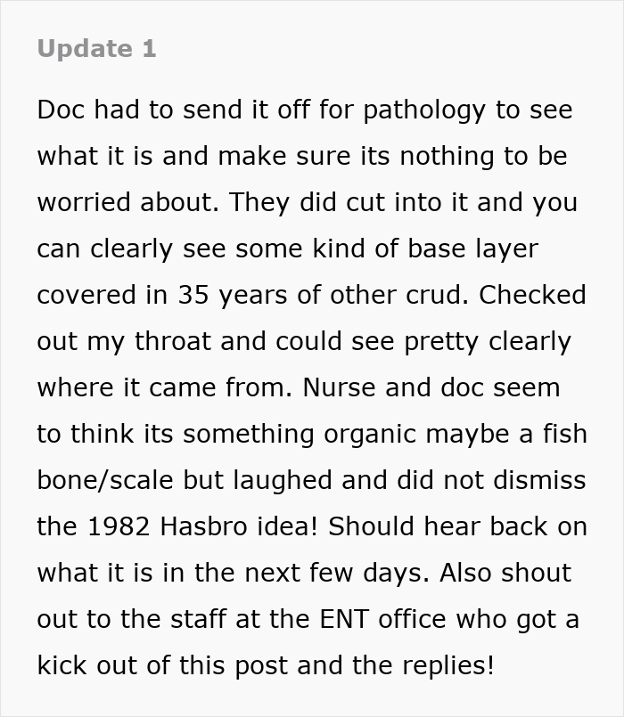 Man with throat pain for 35 years undergoes medical tests to solve persistent throat pain and identify cause.