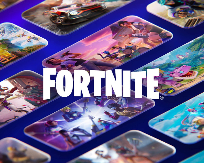 Fortnite game screens with characters and action scenes highlighting a viral theory about Epstein connection by sleuths.