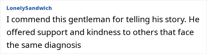 Commenter expressing support and kindness for others facing Eric Dane’s stunning first symptom of ALS diagnosis.