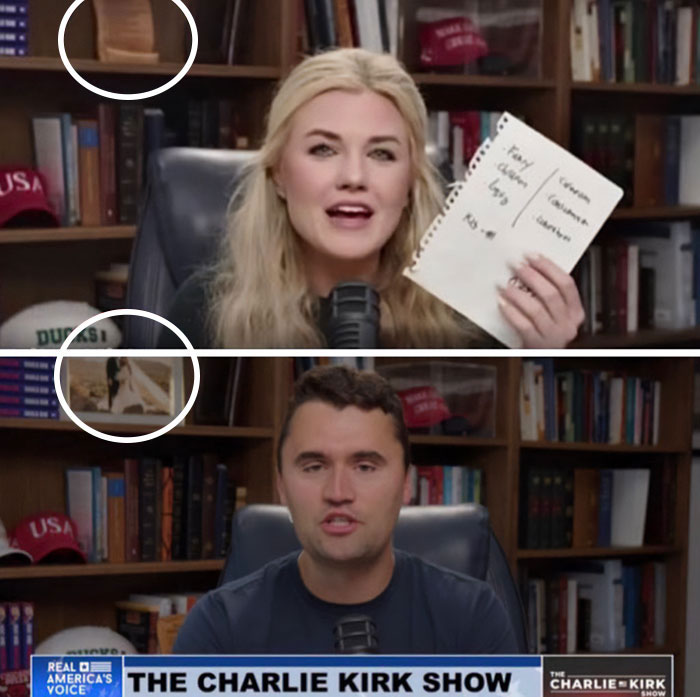Candace Owens speaking on The Charlie Kirk Show, discussing police questioning related to Erika Kirk.