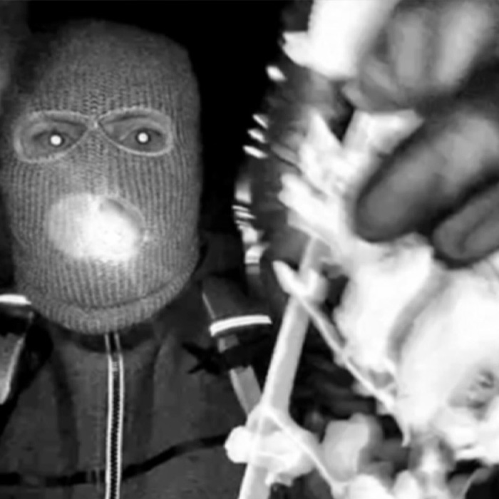 Masked kidnapper in dark clothing holding an object, related to Nancy Guthrie&rsquo;s kidnapper pivotal moment expert analysis.