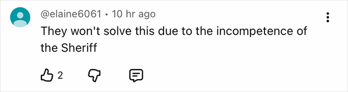 User comment on social media from @elaine6061 discussing frustration with sheriff's incompetence in a kidnapping case involving Nancy Guthrie.