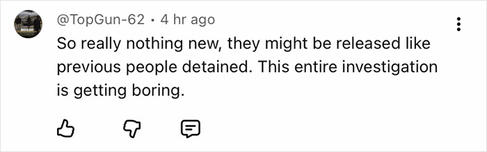 Social media comment expressing frustration over ongoing investigation into Nancy Guthrie&rsquo;s kidnapper case developments.