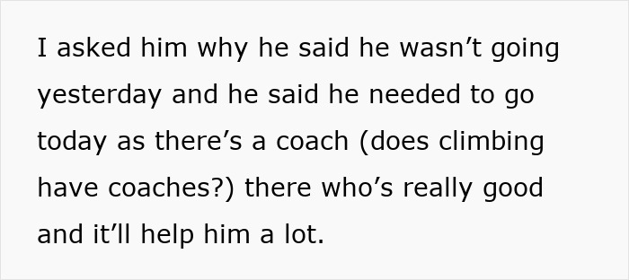 Text excerpt about a guy scheduling a fourth hobby before breakfast while his partner waits to be noticed.