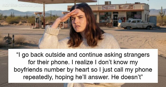 Woman Goes To Toilet During Road Trip, Finds Out BF Drove Away And Left Her Alone In Gas Station