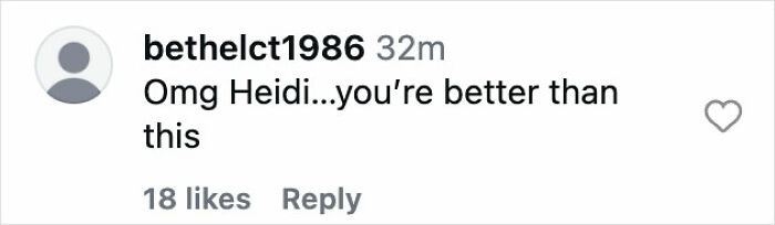 Screenshot of Instagram comment reacting to Heidi Klum&rsquo;s Grammys look inspired by Bianca Censori 2026 edition.