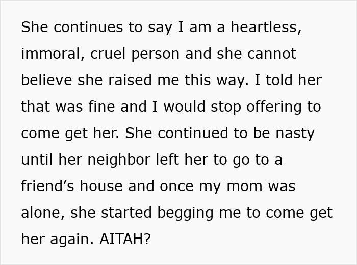 Temperatures rise during snowstorm as lady refuses to house mom&rsquo;s neighbor and their dog, sparking family conflict.