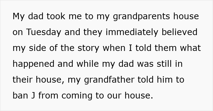 Text excerpt discussing a boyfriend confession involving younger sister trouble and family intervention at grandparents&rsquo; house.