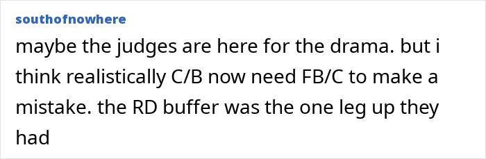 Screenshot of a forum comment discussing suspicious scoring by Olympics figure skating judges against Team USA.