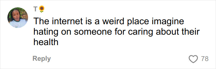 Social media comment criticizing online hostility, related to former body positivity influencer slamming radical movement.