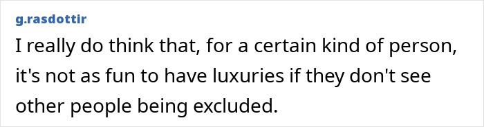 Comment by g.rasdottir discussing feeling excluded by white middle aged men in a first class cabin over micro-aggression.