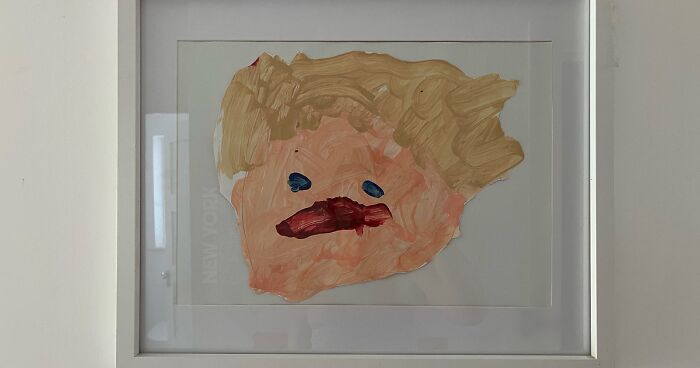 “Terrifying Self-Portrait”: 41 Times Kids Proudly Presented Their Wild Drawings As Art