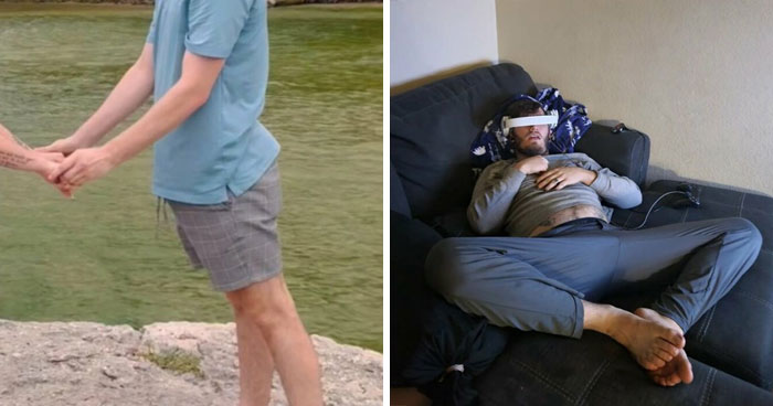 35 Hombres pillados en posturas ciertamente extrañas