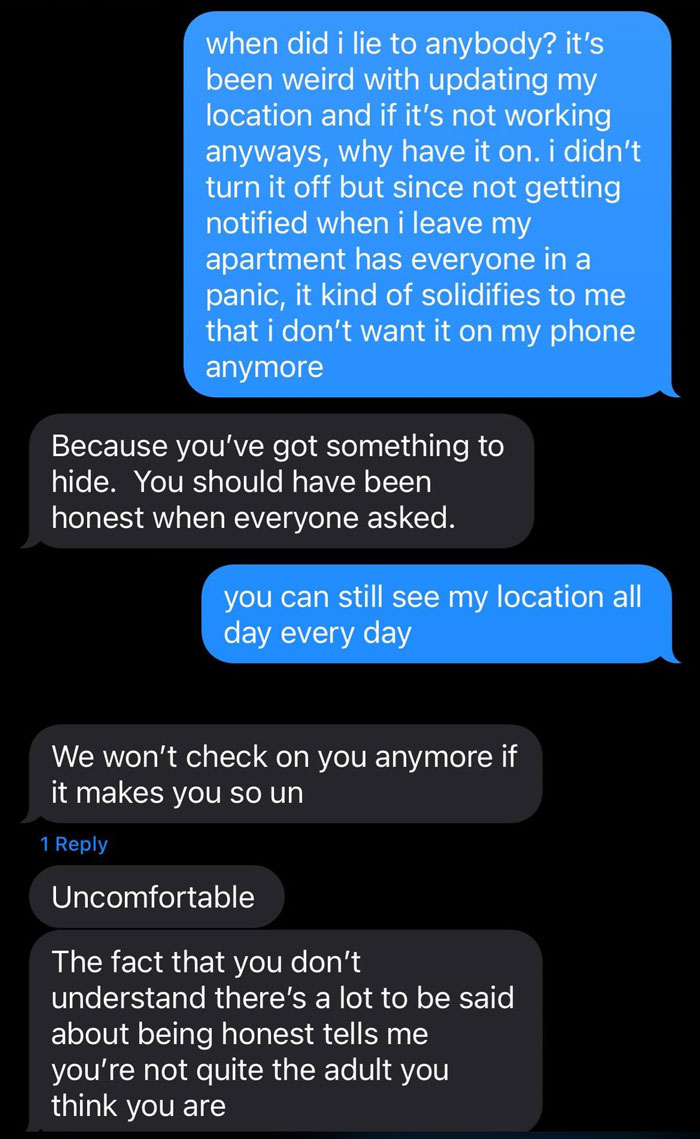 Mom Scolds 20YO For “Turning Off” Her Location, Daughter Just Snaps Over It Being Her Only Concern Mom Scolds 20YO For “Turning Off” Her Location, Daughter Just Snaps Over It Being Her Only Concern