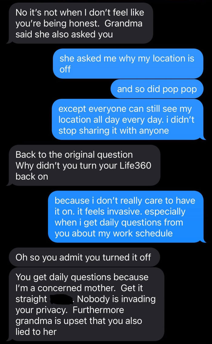 Mom Scolds 20YO For “Turning Off” Her Location, Daughter Just Snaps Over It Being Her Only Concern Mom Scolds 20YO For “Turning Off” Her Location, Daughter Just Snaps Over It Being Her Only Concern