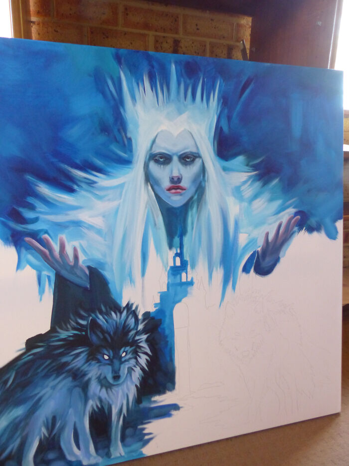 The Snow Queen: Here's My Glow In The Dark Painting