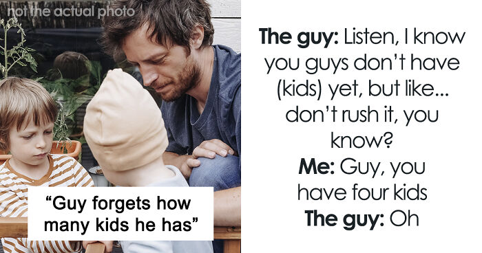 Guy Tries To Warn Other Couple Not To Have Kids, Comically Forgets How Many Kids He Has