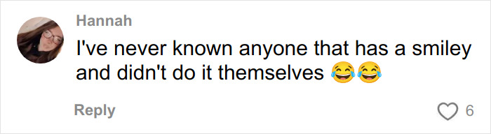A social media comment with emojis discussing personal experiences, related to health experts warning about viral looks.