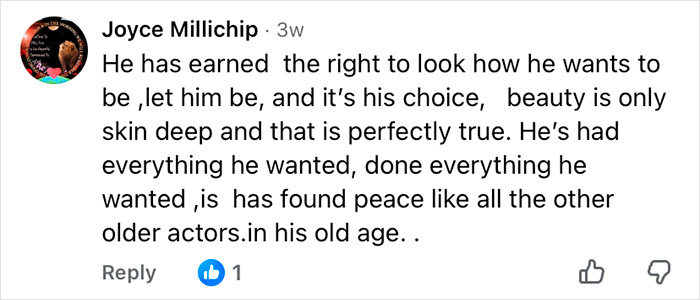 Comment on how Mickey Rourke would look today without his dramatic cosmetic procedures, emphasizing natural appearance.