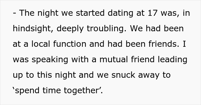 Text excerpt showing a woman sharing her struggles with a husband who keeps leaving and coming back.