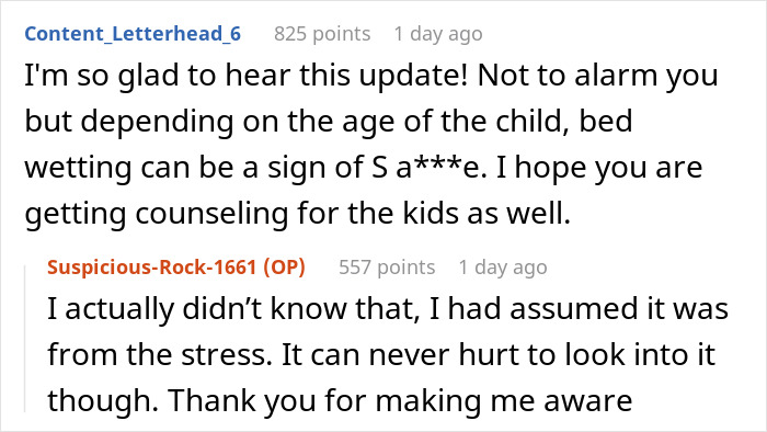 Online comments showing a woman&rsquo;s struggles with a husband who leaves and returns, receiving a reality check in discussion.