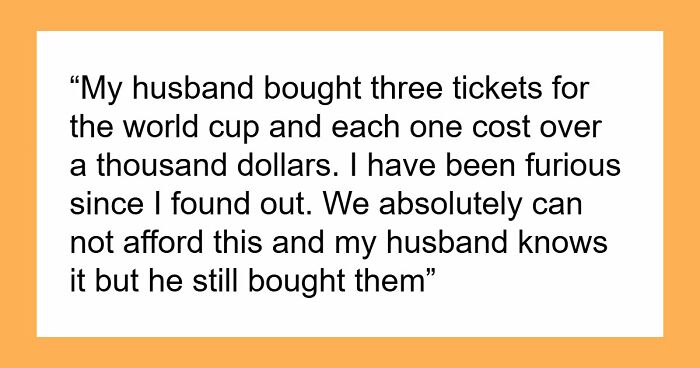 Wife Horrified As Jobless Spouse Drains Emergency Fund For “Essential” World Cup