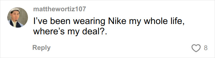 Social media comment discussing Nike and deals, related to Olympics fans and Jutta Leerdam's earnings buzz. Social media comment discussing Nike and deals, related to Olympics fans and Jutta Leerdam's earnings buzz.