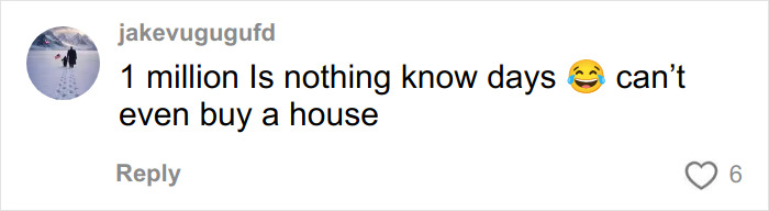 Screenshot of a social media comment reacting to Jutta Leerdam and her earnings after flashing her underwear. Screenshot of a social media comment reacting to Jutta Leerdam and her earnings after flashing her underwear.