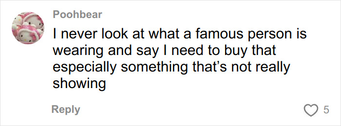 Social media comment about famous person’s clothing choices, reflecting fans’ opinions on fashion and image. Social media comment about famous person’s clothing choices, reflecting fans’ opinions on fashion and image.