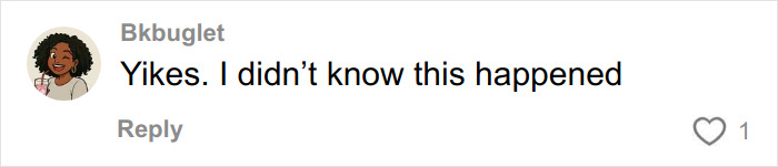 Comment from Bkbuglet expressing surprise about Sacha Baron Cohen breaking silence with a rare message to ex-wife Isla Fisher after divorce.