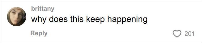Comment from user brittany expressing frustration with repeated incidents, related to school employee confession video.
