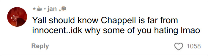 User comment on social media reacting to Chappell Roan&rsquo;s Grammys outfit amid online outrage.