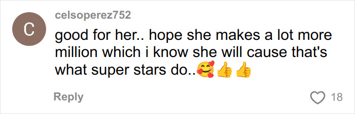 User comment on social media expressing hope Jutta Leerdam, Olympics athlete, earns millions like other superstars User comment on social media expressing hope Jutta Leerdam, Olympics athlete, earns millions like other superstars