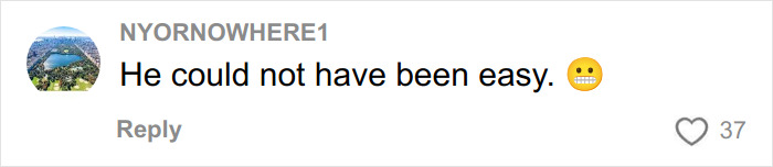 Comment on social media from user NYORNOWHERE1 expressing difficulty, related to Sacha Baron Cohen’s rare message to ex-wife Isla Fisher after divorce.