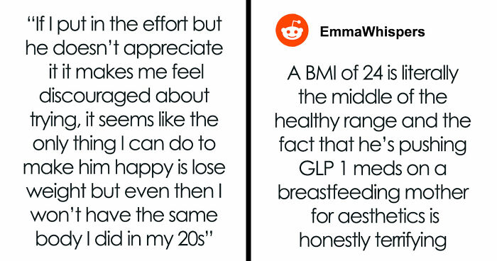 Cruel Man Insults Wife After She Has A Baby, Pressures Her To Use Prescription Meds To Lose Weight