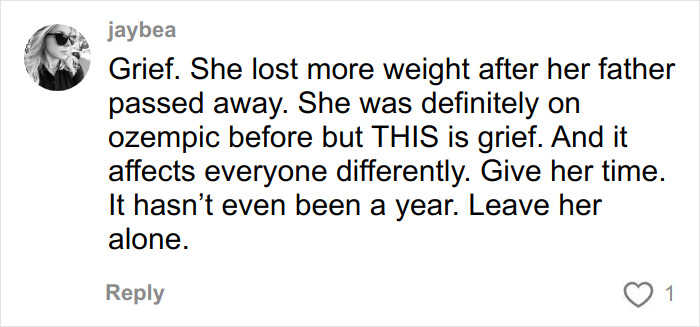 Comment discussing Kelly Osbourne&rsquo;s latest look, weight loss, and friends&rsquo; reactions to her appearance.