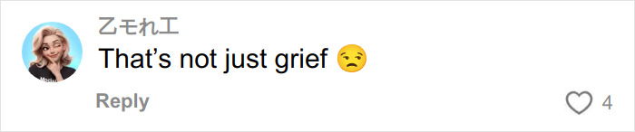Screenshot of a social media comment under Kelly Osbourne&rsquo;s latest look, expressing concern with a sad emoji.