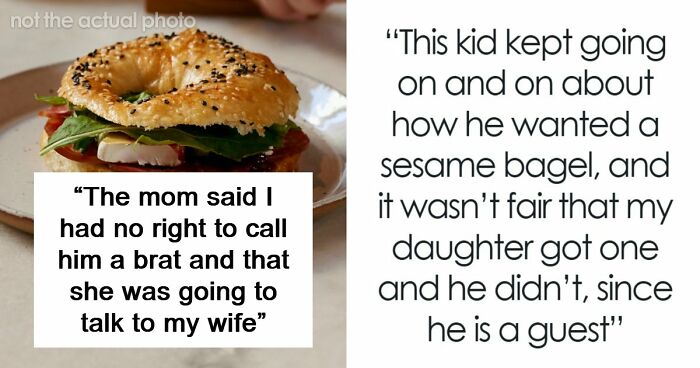 Man Refuses To Entertain Son’s Friend’s Tantrum Over A Sesame Bagel, His Mom Comes For Him